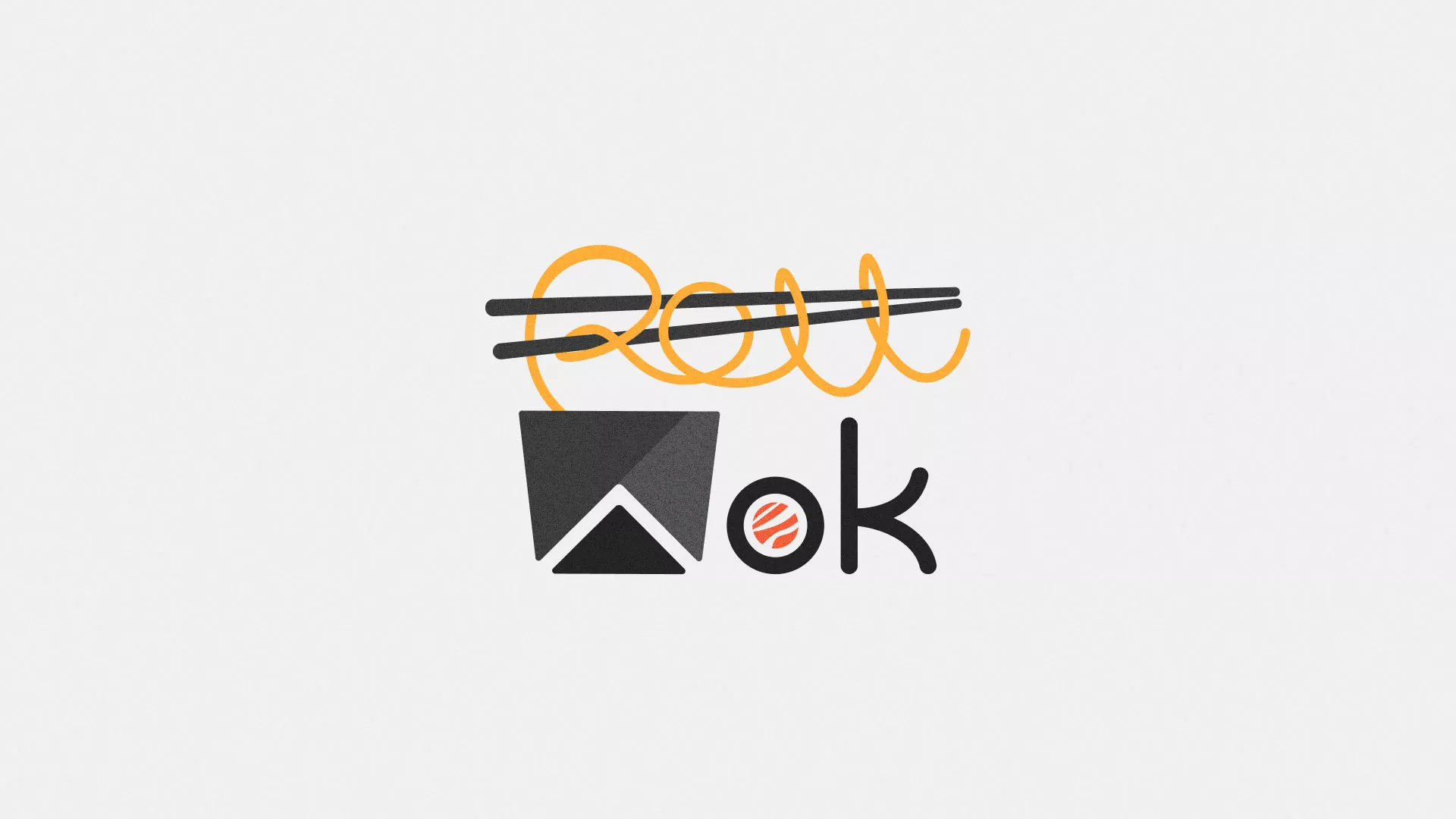 Разработка логотипа суши-бара «Roll Wok Club» в Костроме