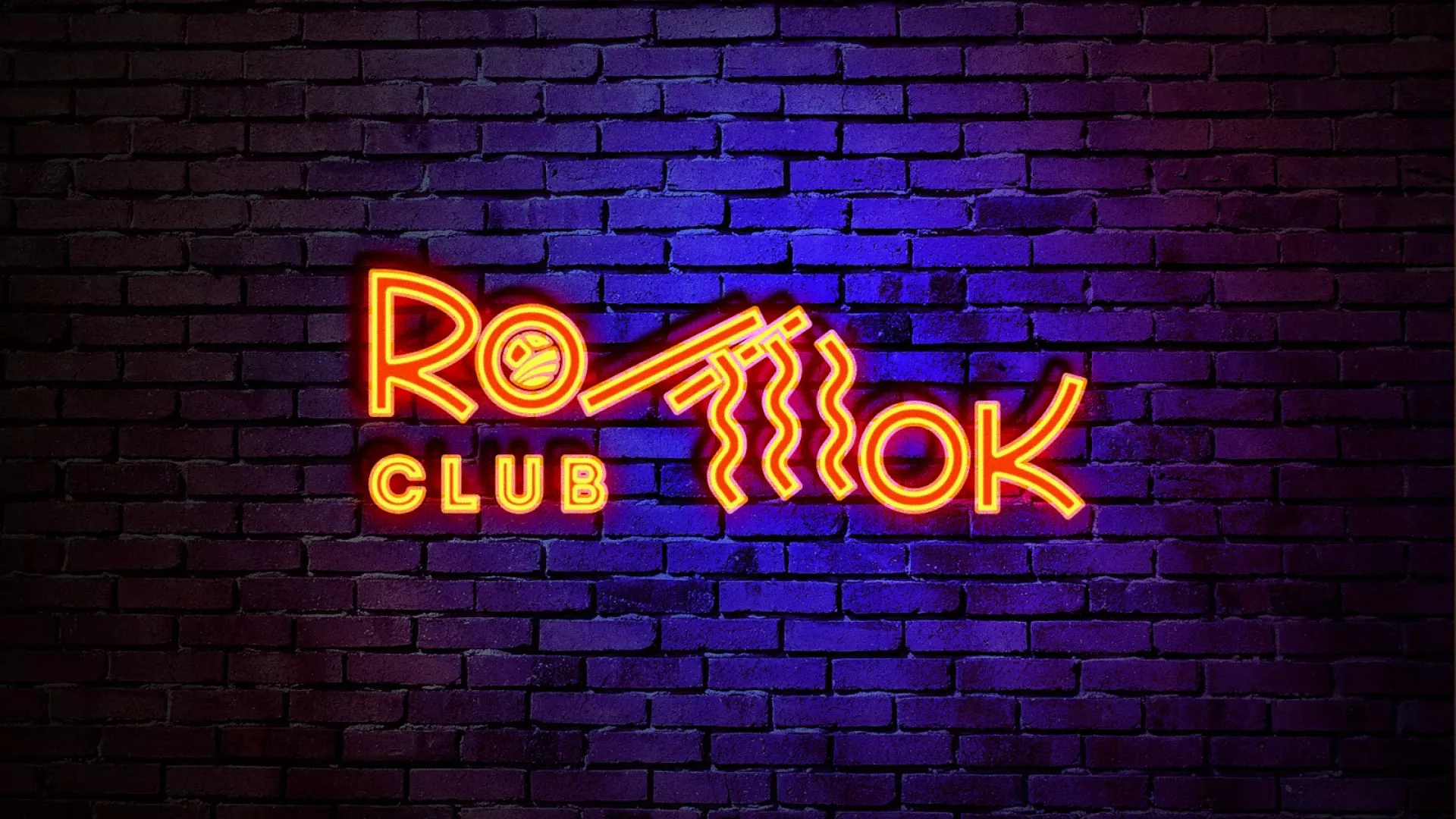 Разработка светящейся интерьерной вывески суши-бара «Roll Wok Club» в Костроме