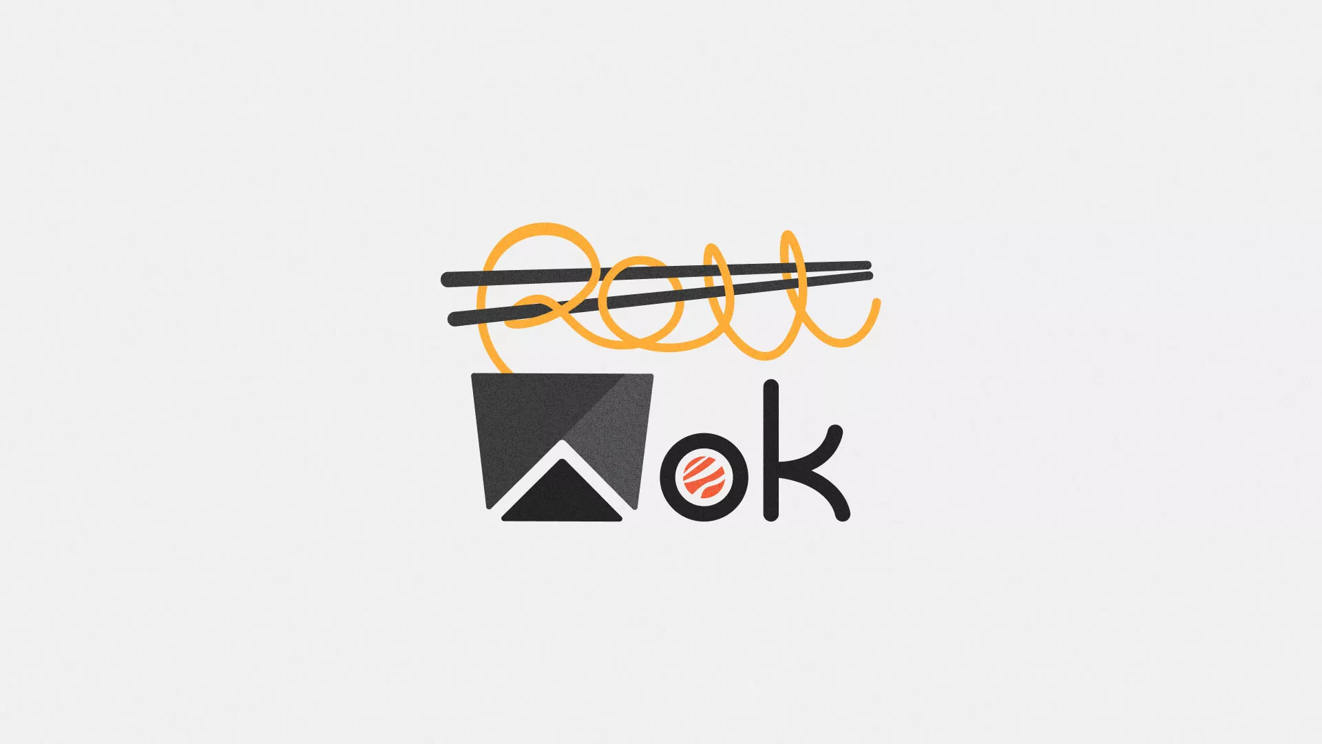 Разработка логотипа в Костроме для суши-бара «Roll Wok Club»